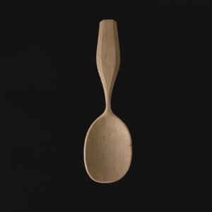 Asymmetrical Eating Spoon Template in flexible plastic