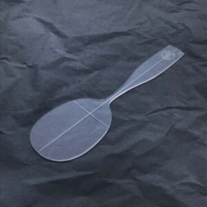 Symmetrical Eating Spoon Template in flexible plastic
