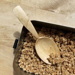Serving spoon from cherry wood