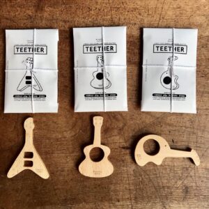 Japanese Wooden Teether Guitars