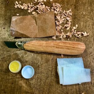 Japanese Wood Grip Cutter knife Whittling DIY kit