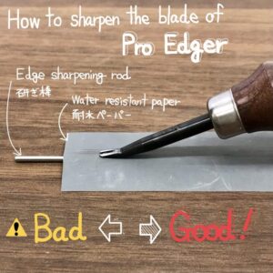 Edge Beveler Pro No.2 and Edger Sharpening rod