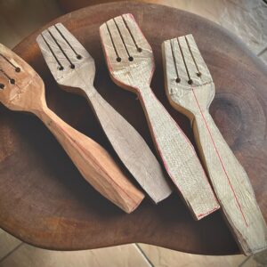 Fork blanks for wood carving - Pack of 4