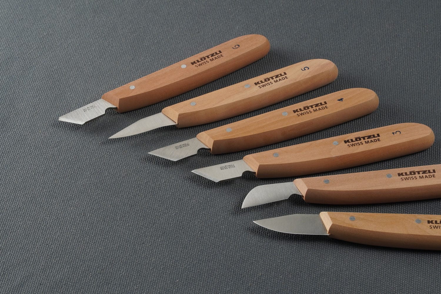 Chip carving knives set - Swiss chip carving knives set - The Spoon Crank