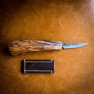 Caapora Wood Carving Knife - 70mm Blade - Angico Handle - Sloyd Knife