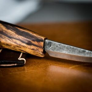 Caapora Wood Carving Knife - 70mm Blade - Angico Handle - Sloyd Knife