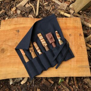 Navy Blue Cotton Tool Roll