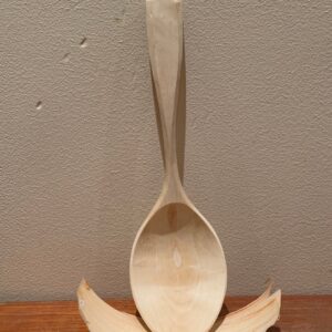 Handmade wooden eating spoon