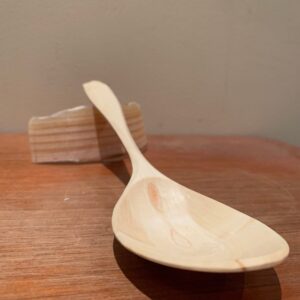 Handmade wooden eating spoon