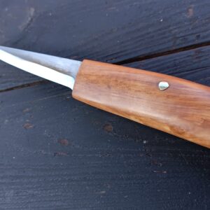 Wood carving knife 52100 apple wood handle
