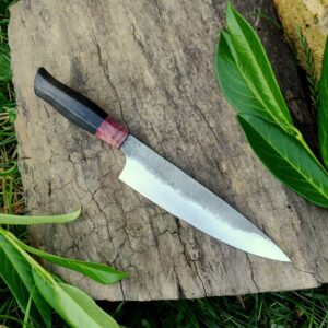 Chef's knife, Flat grind GYUTO, kitchen knife, Thin grind, 52100/100Cr6