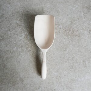 Maple wood hand carved long flour/sugar scoop 7 inch (18.5 cm)