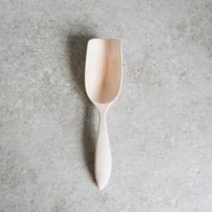 Maple wood hand carved long flour/sugar scoop 8 inch (20.5 cm)