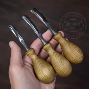 Set of three cutting knives