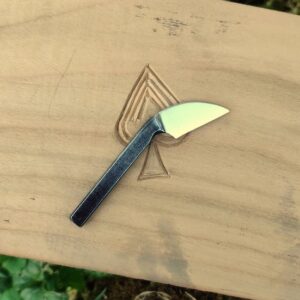 Chip carving blade 25 degrees tilted, fine wood carving blade, Small carving knife, Fresh wood carving, Handforged, Handcarving, Sloyd