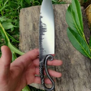 Forged blaksmith chef knife, kitchen knife, Farmhouse knife