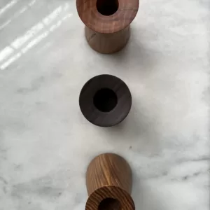 Hickory and Walnut Candlestick Holders