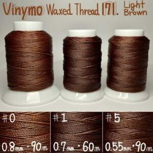 Vinymo Waxed Thread - Light Brown - #5 - 90m