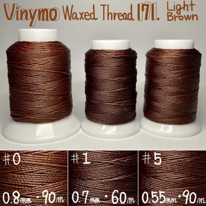 Vinymo Waxed Thread - Light Brown - #5 - 90m - The Spoon Crank