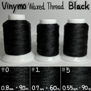 Vinymo Waxed Thread - Black - #5 - 90m