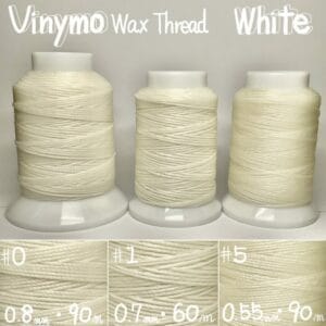 Vinymo Waxed Thread - White - #5 - 90m