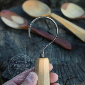 Spoon Carving Hook Knife with octagonal handle