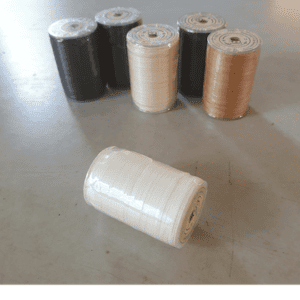 Polyester Round Waxed Thread - White