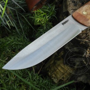 Stainless knife with stabilized Karelian birch handle 1
