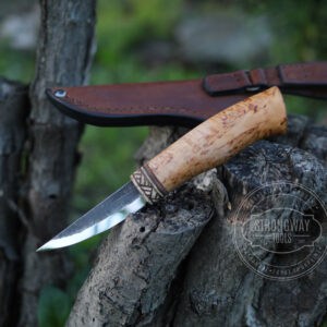 Knife with stabilized Karelian birch Handle