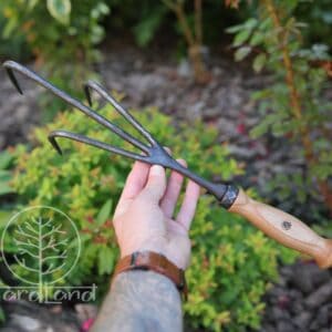 Hand Garden Cultivator | Hand Forged Garden Tool | Hand Rake | Garden Cultivator | Garden Rake | Hickory Handle | Vintage style garden tool