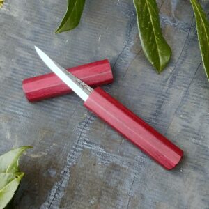 85mm Woodcarving knife with wooden magnetic sheat. Stickslojd2
