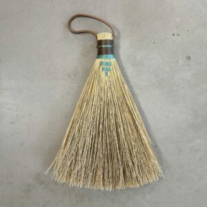Broomcorn Hawk Tail Broom - Turquoise Cord