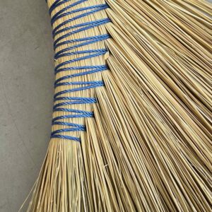 Broomcorn Turkey Wing Broom - Ocean Blue Cord