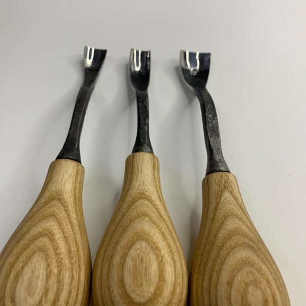 Small Gouges Countertop Carving Set of Small Bent Gouges - The Spoon Crank