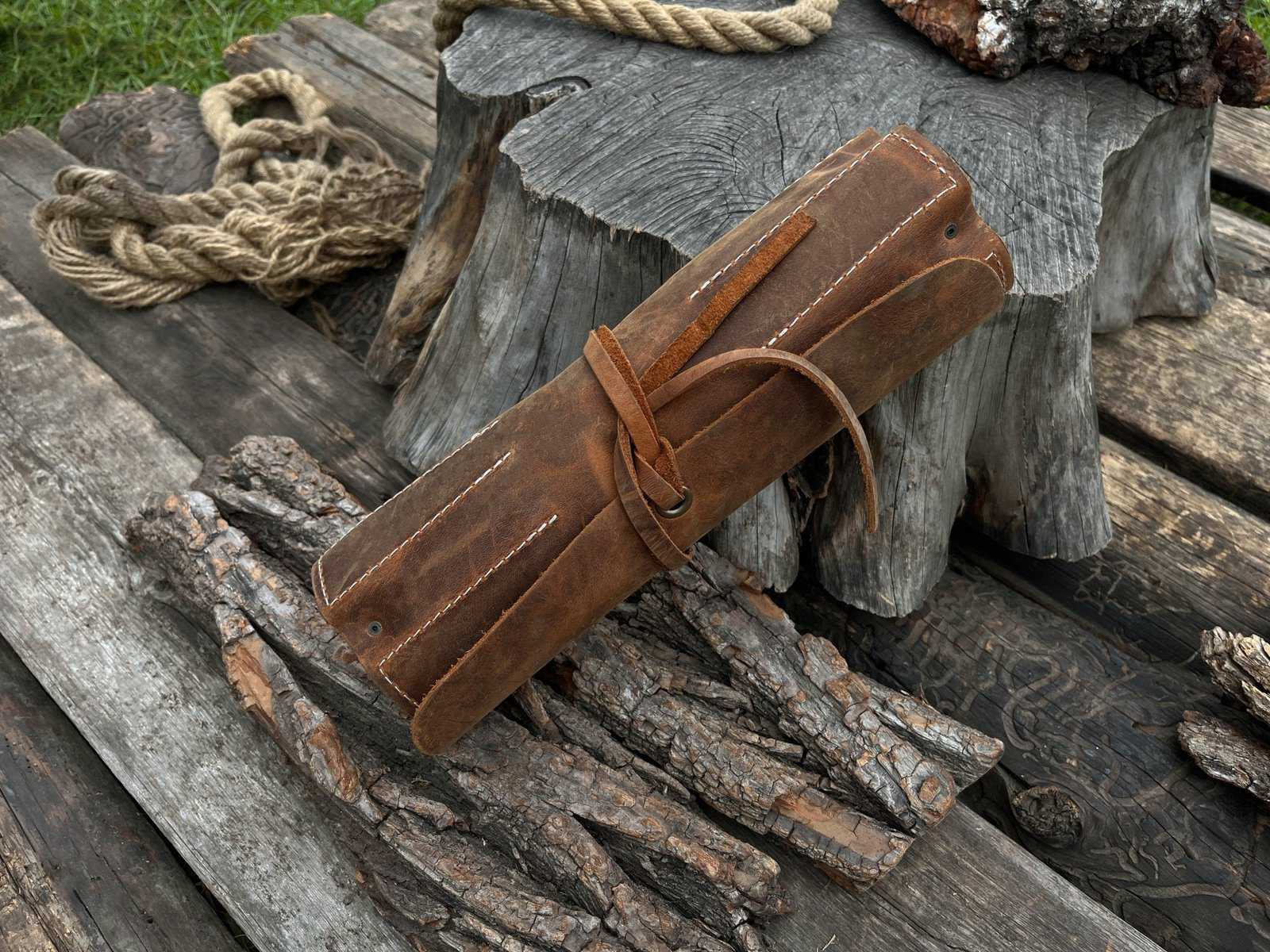 10 Pocket Leather Tool Roll – The Spoon Crank