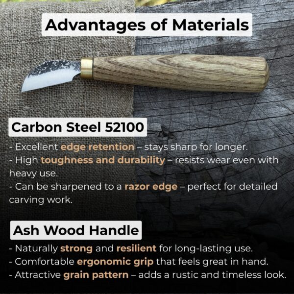 Chip Carving Knife, blade 3 cm (1.2 inches) - Image 4