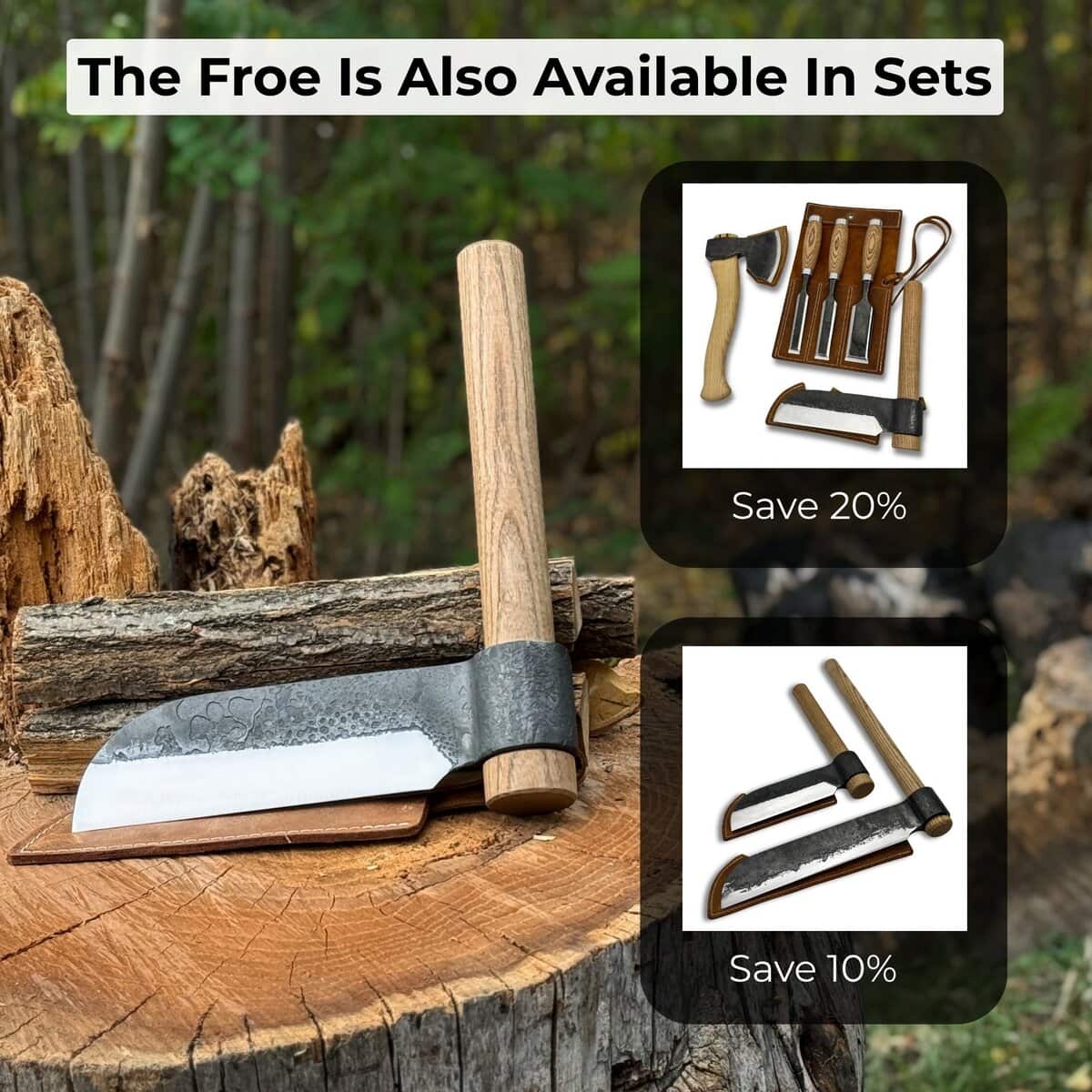 Hand-Forged Splitting Froe, Blade - 15.5 cm (6.1 inches) - The