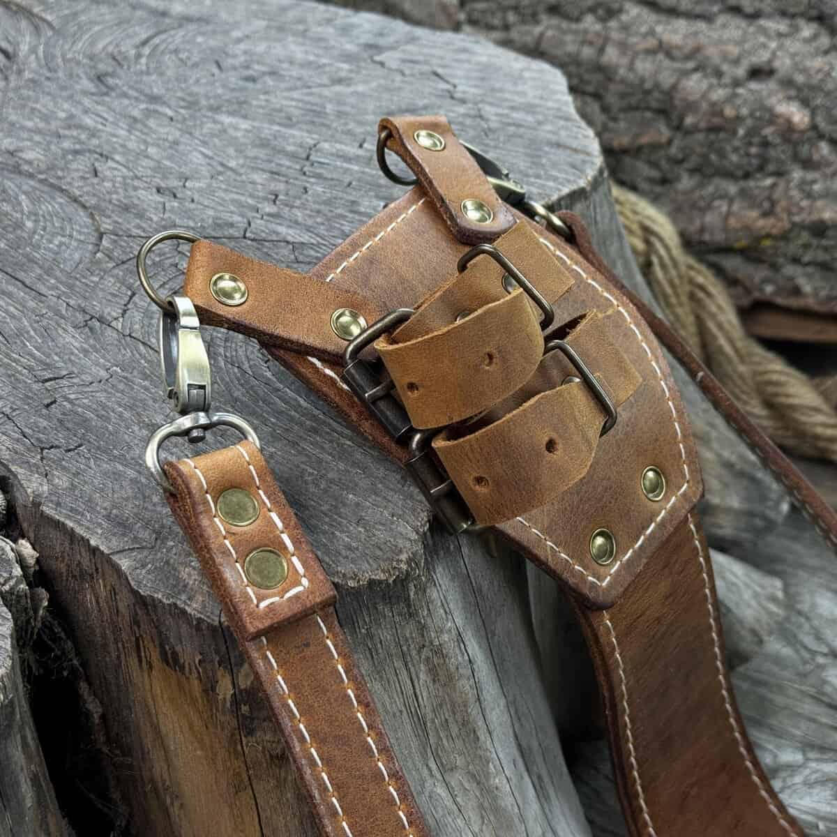 Leather Axe Case with Adjustable Straps - The Spoon Crank
